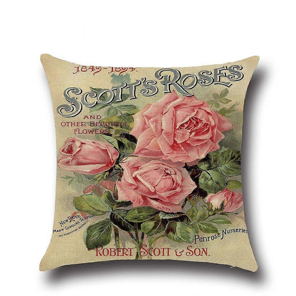 ヴィンテージフラワー枕カバー家の装飾ソファ車の正方形のクッションカバーデザイン237jpjcjh