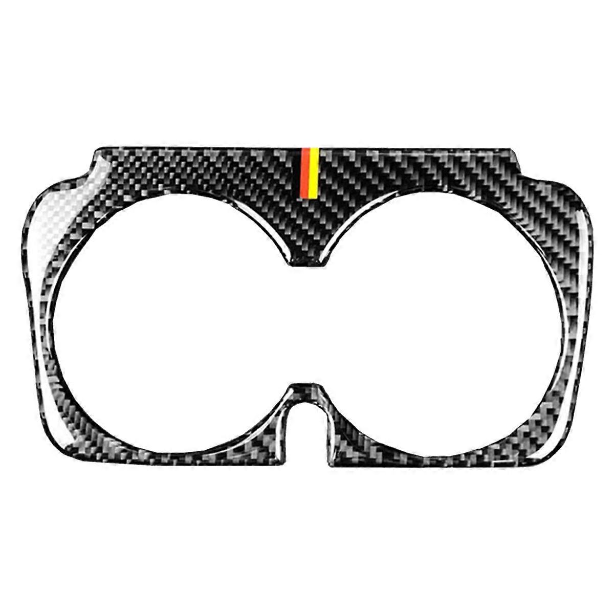 Carbon Fiber Car Control Water Cup Holder Cover Trim for - C GLC E Class W205 X253 W213 2015-2019