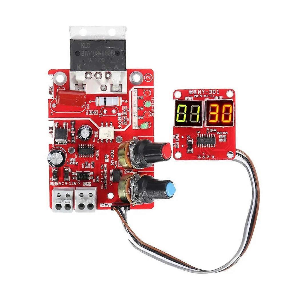 40A/100A Spot Welding Machine Control Board Adjust Time Current Transformer Controller Digital Display DIY Battery Accessories