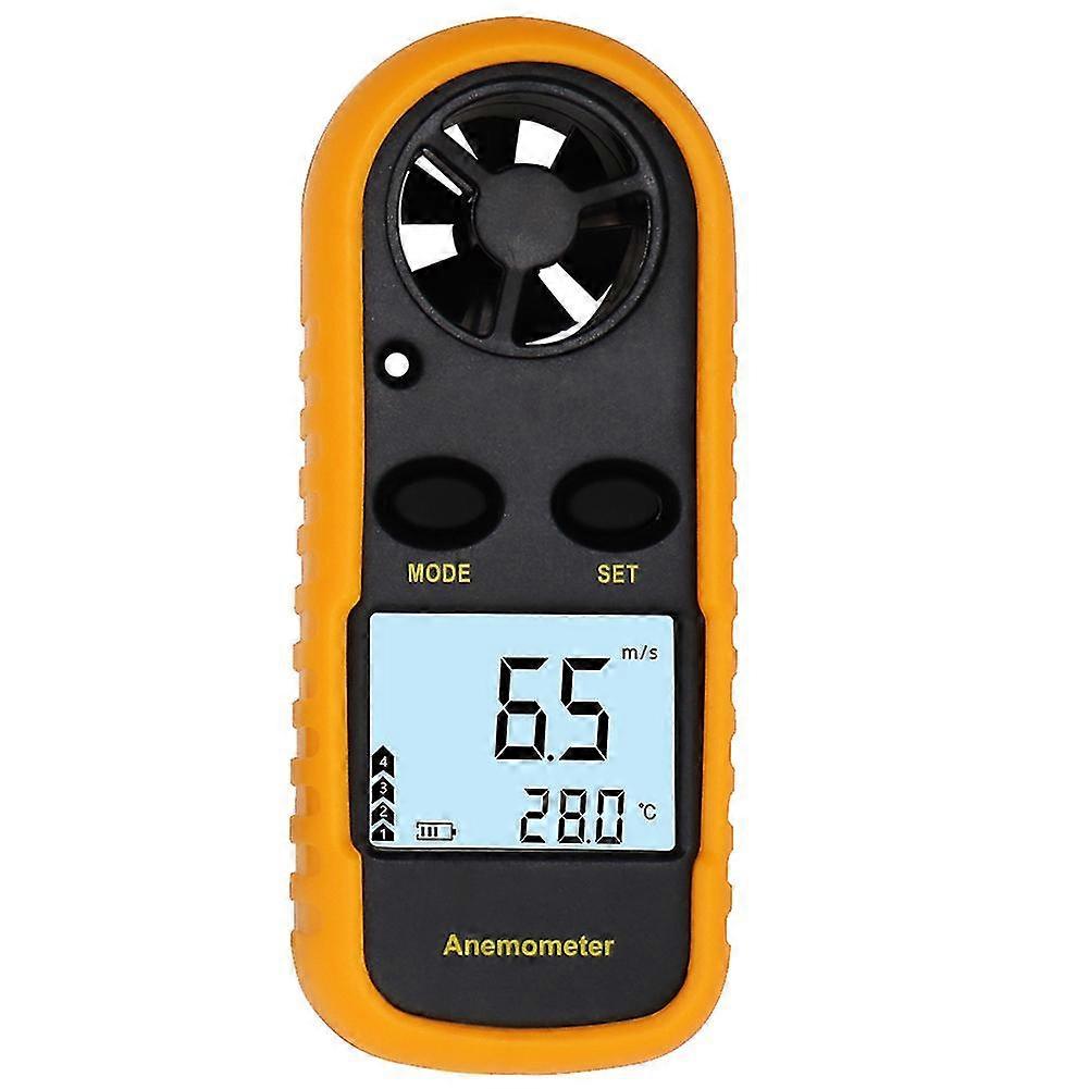 2 In1 Handheld Anemometer Measuring Air Conditioning Outdoor Wind Speed Temperature Volume Tester Meter
