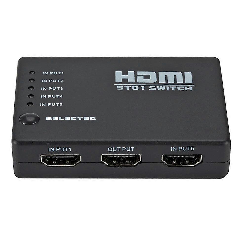 1080P HDMI-compatible Switcher 5 in 1 out HDMI Switch Adapter for HDTV DVD PS3/4 TV Box switch hdmi 5x1 HDMI Splitter