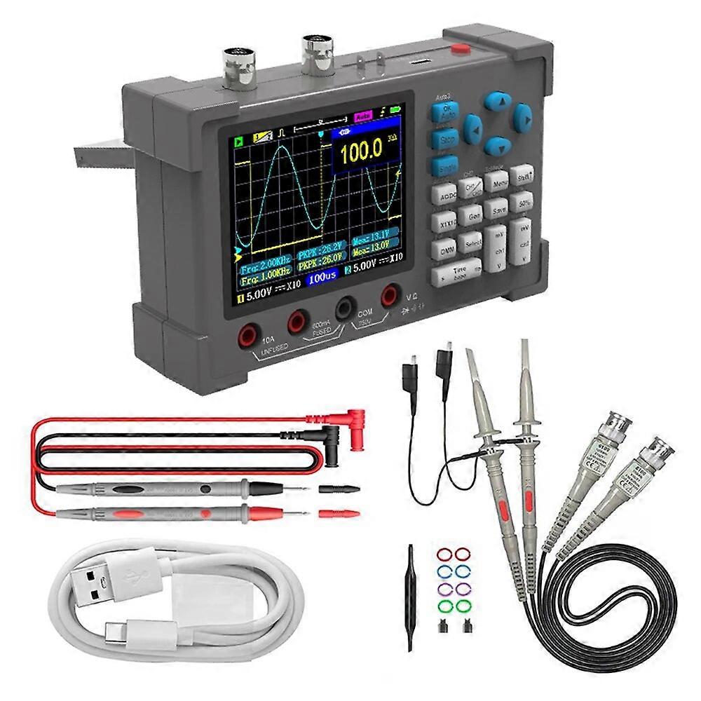 3in1 Oscilloscope Multimeter Signal Generator Machine 3.2inch Oscope Meter Oscilloscope 120Mhz Bandwidth 250MSa/s Sampling Rate