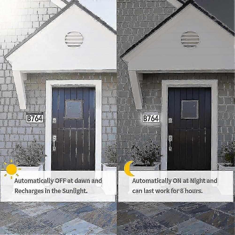 House Numbers, Solar Powered Led Address Plaques Luminous Digital Lights For