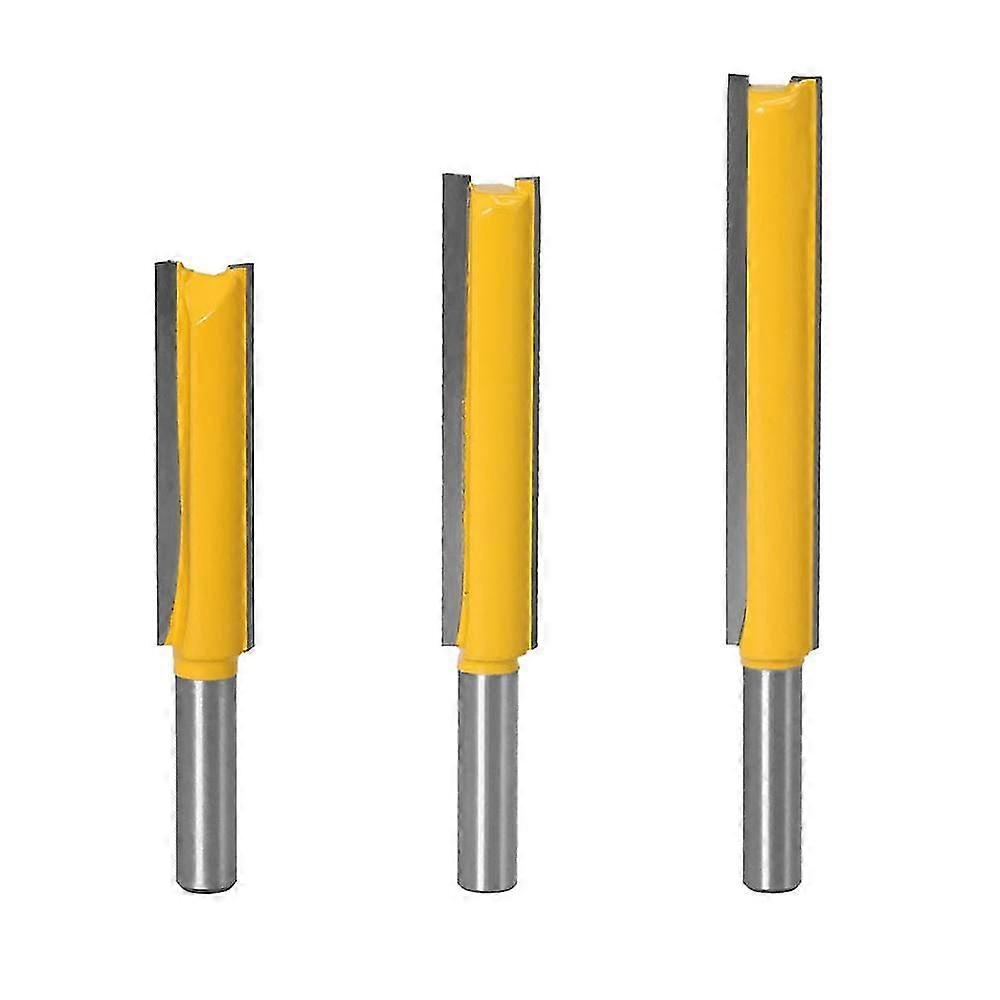 3pcs 8mm Flush Trim Router Bits Extra Long Carbide Router Bits Woodworking Milling Cutter Woodworking Tool Cutter Blade 50mm 63mm 76mm
