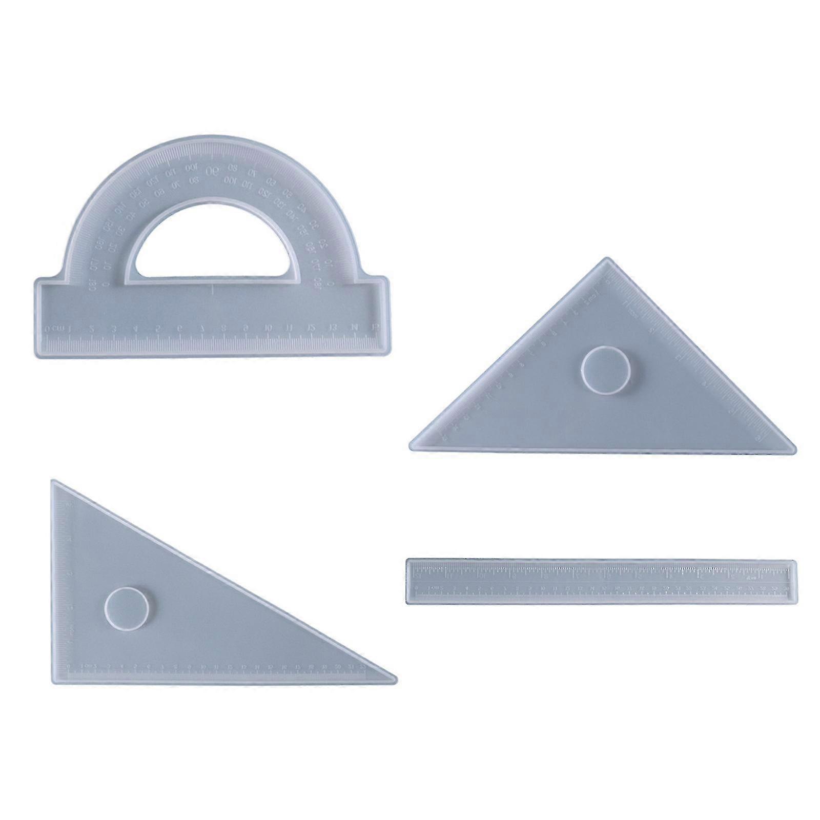 Crystal Glue Molds For Diy Craft Stationery Rulers Straight Square Triangular