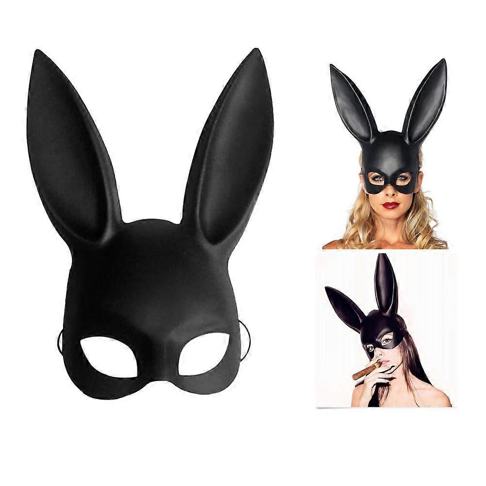 ハロウィンコスプレバニーマスクブラックマスカレードマスクウサギアイマスクコスプレナイトクラブパーティーアクセサリー用