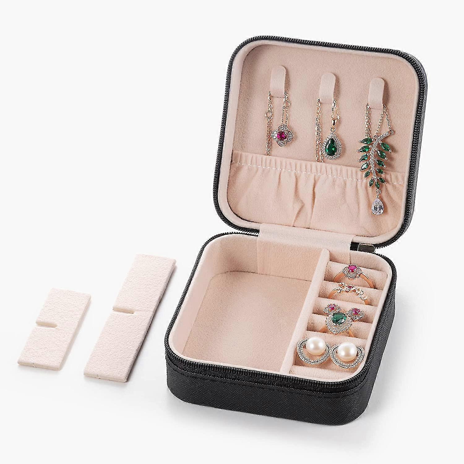 Teamoy Schmucketui Reise-Organizer Lila - Aufbewahrung Für Halskette, Ohrringe, Ringe, 16,5x11,5x3,8 Cm