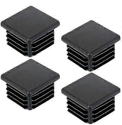 40pcs Square Plastic Plugs Square Ribbed Tube Anti-slip Mat Square Tube Caps Square Tube Plug (40 * 40mm)
