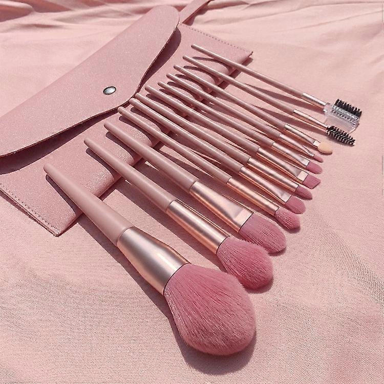 12Pcs makeup brushes  set (pink)