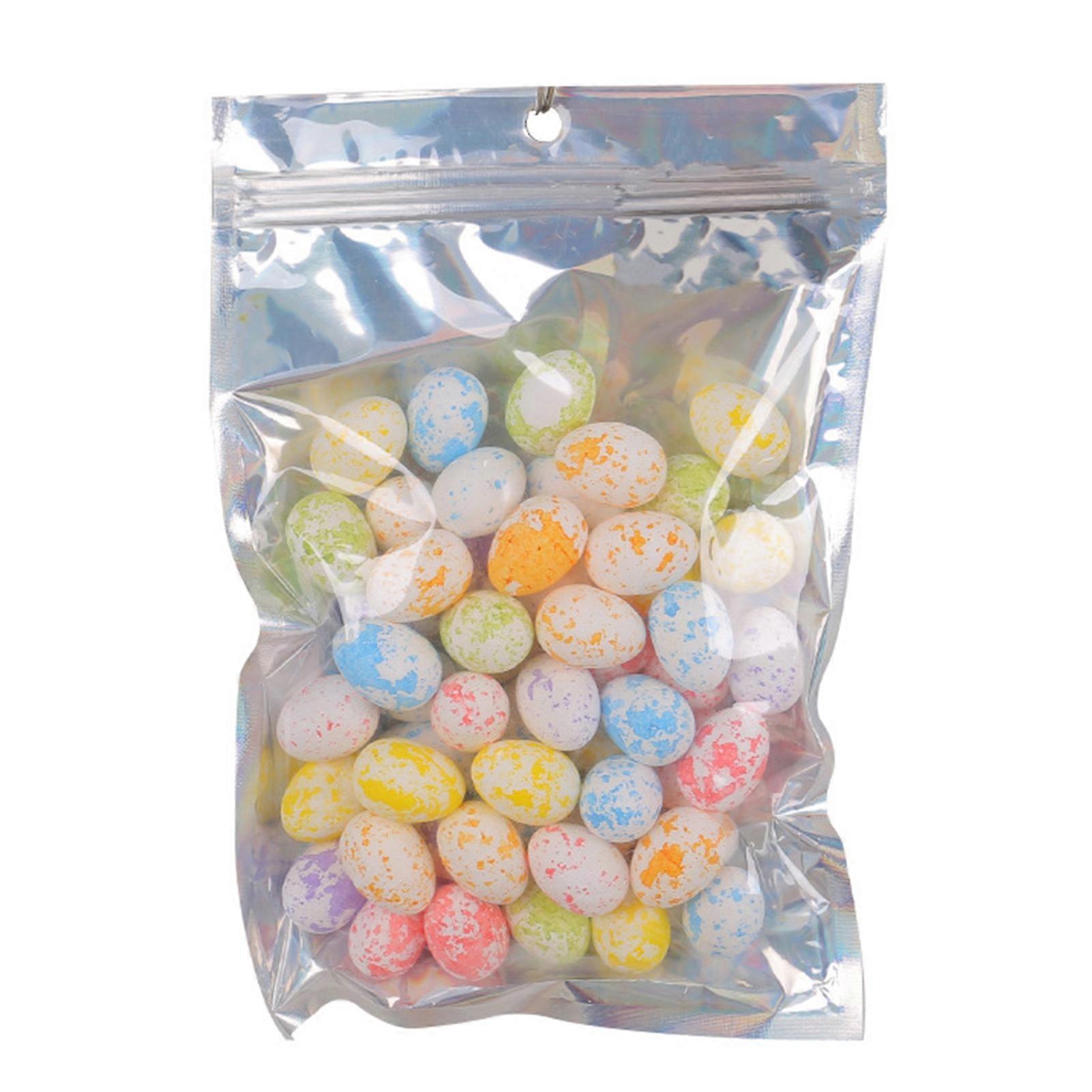 50Pcs Colorful Foam Artificial Eggs Spotted Surface Easter Eggs Decorations DIY Crafts Home Ornament