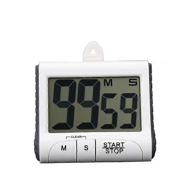 Mini Kitchen Electronic Positive and Negative Countdown Timer Digital Countdown Timer with Stopwatch, White