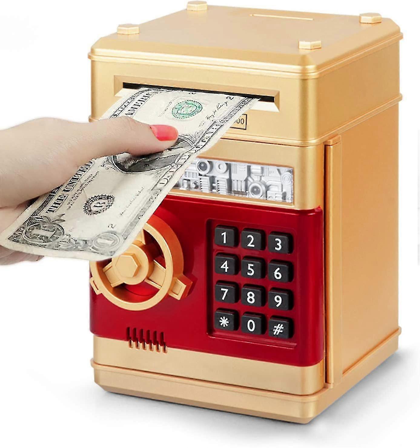 Bambini Sicuro Bancomat Elettronico Salvadanaio Scatola di Risparmio Di Denaro Password Bancomat Banca Giocattoli Regali Di Compleanno G