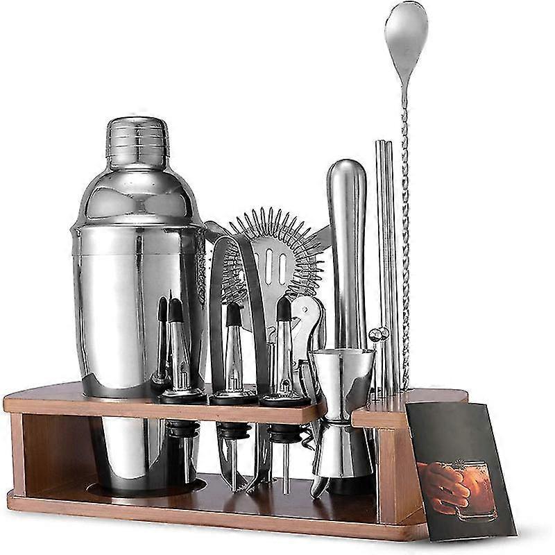 Cocktail Shaker Set Bartender Kit With Stand 16pcs Bar Kit Drink Mixer Set