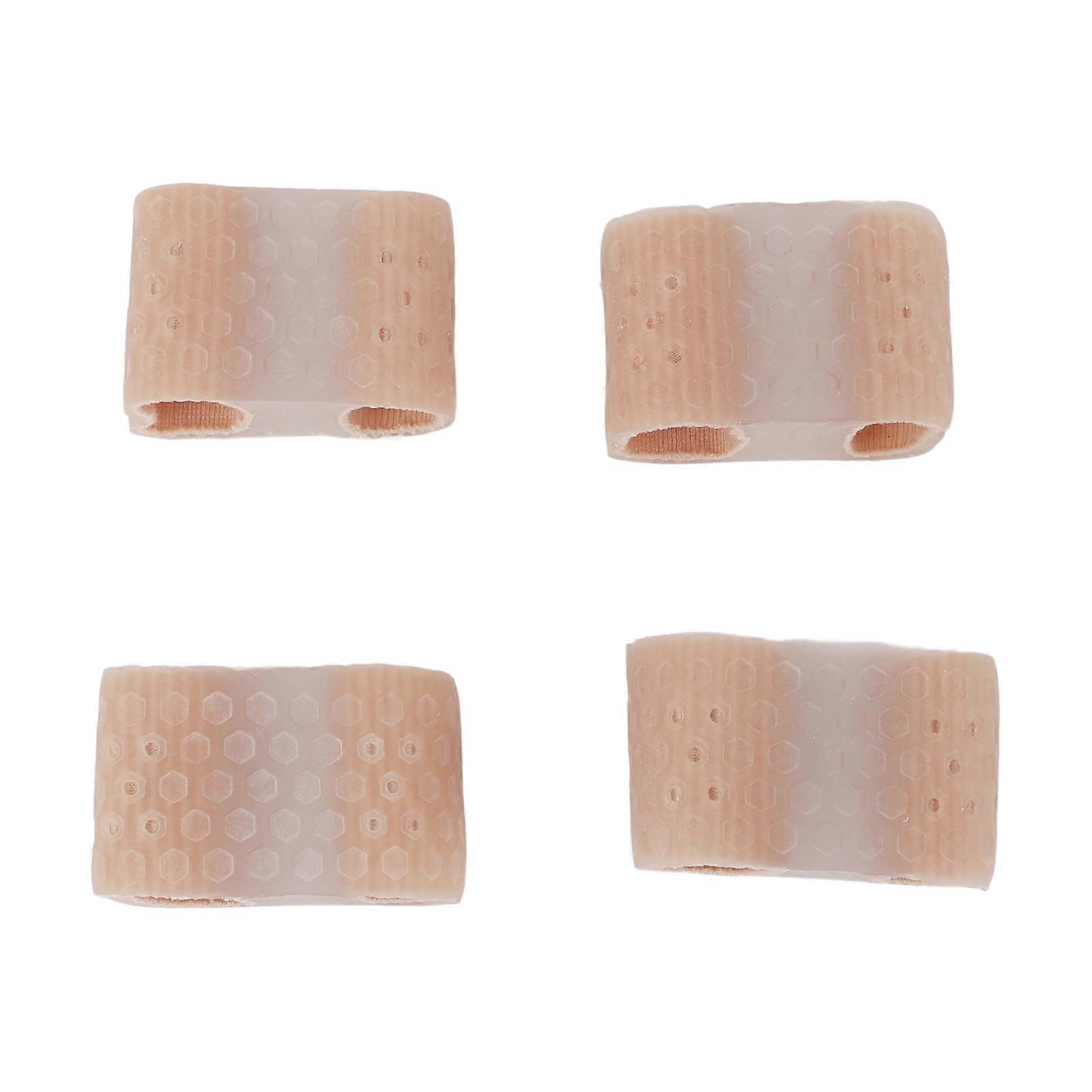 4pcs Toe Separators Stretcher with 2 Loops Elastic Bunion Correcting Separators for Overlapping Toes L