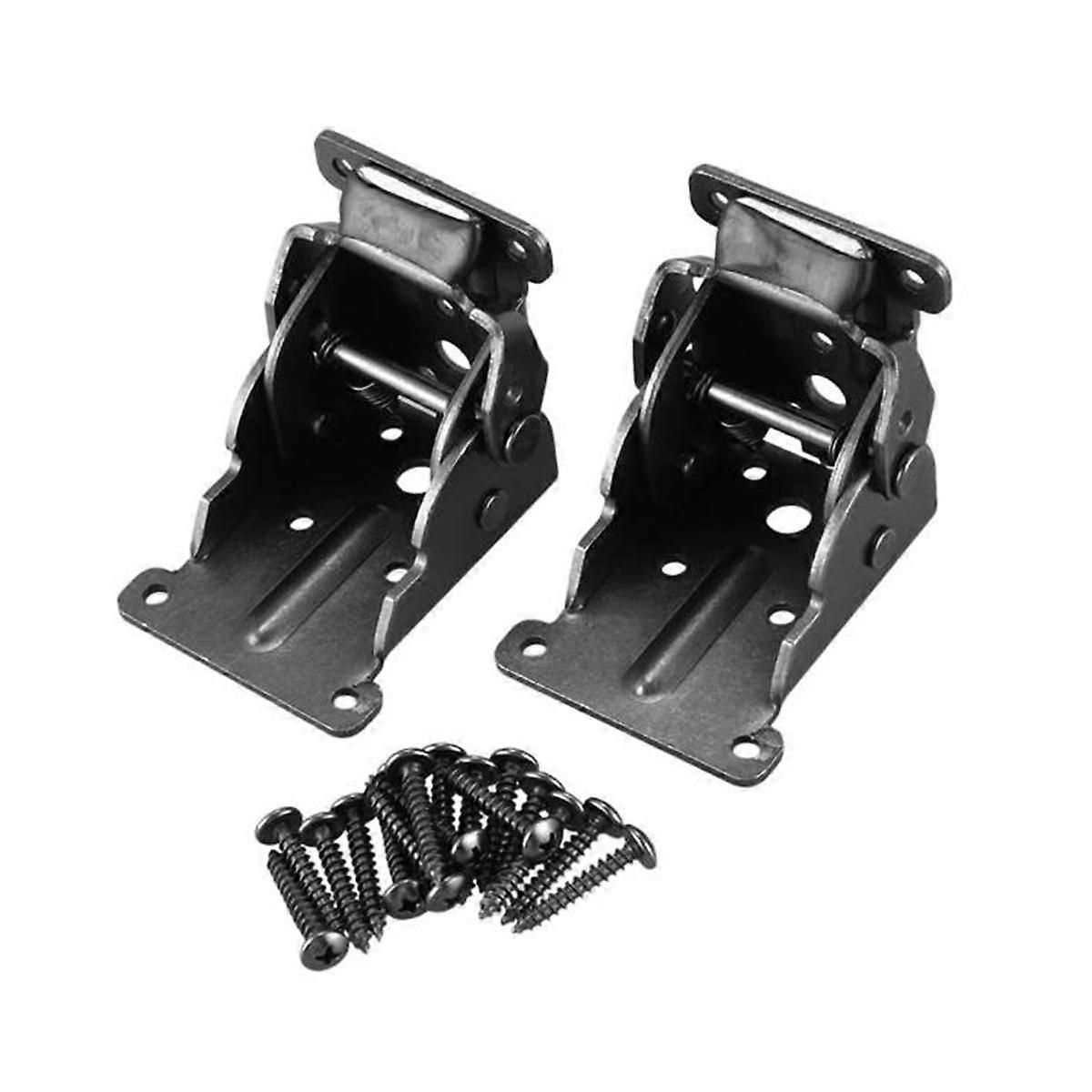 2Pack Folding Brackets, Lock Extension Support Bracket Foldable Self Lock Hinges with Screws for Ta
