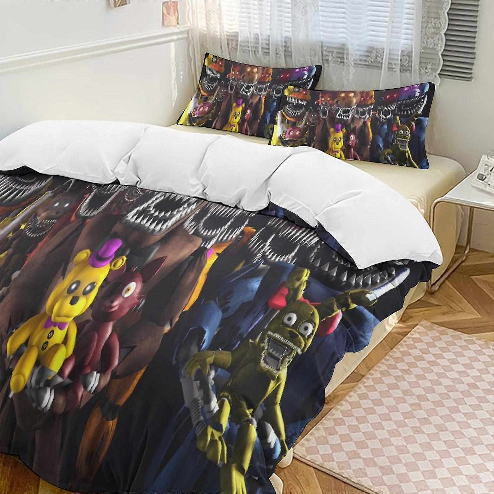 SQ156 סט שמיכת פרדי חמישה לילות מעבה רך 3 חלקים סט מצעים כל העונה מפרץ שמיכה עם 2 ציפיות לנשים בוגרות נערות חדר ביתי 