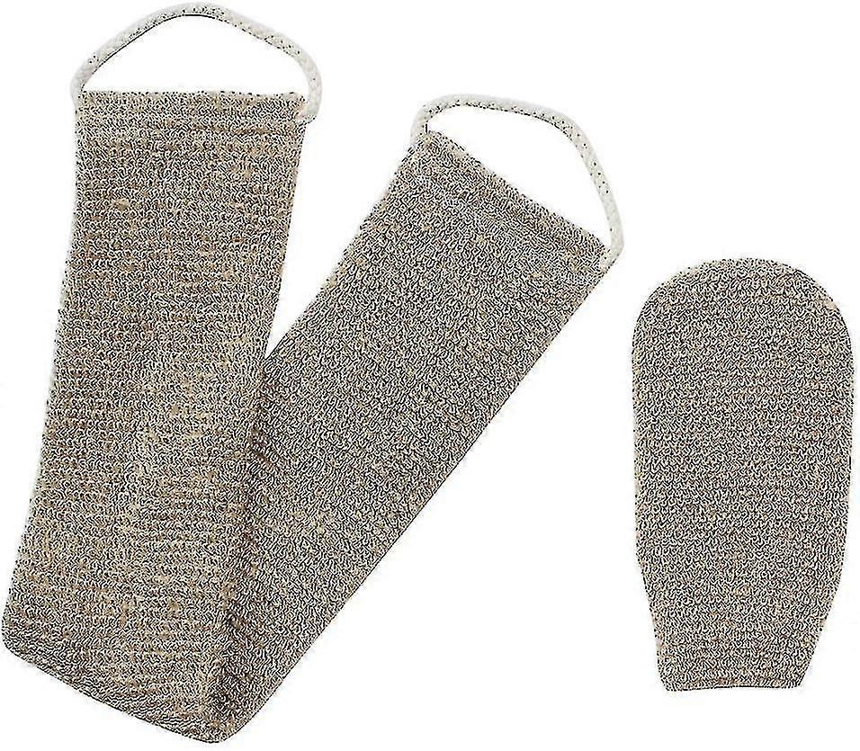 Sangle Lave dos gant de crin eponge exfoliante dos en chantvre 100٪