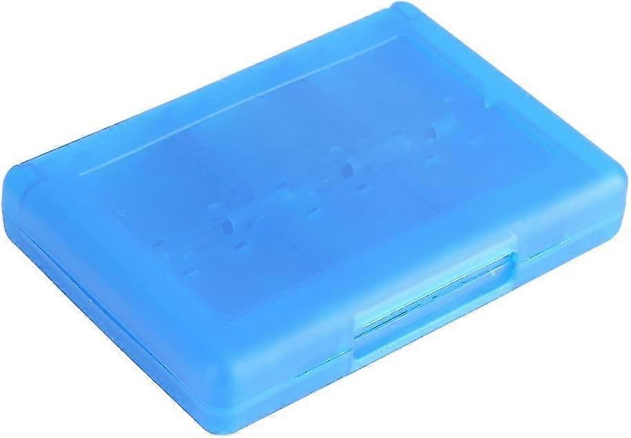 28 In 1 Games Case Plastic Anti Shock Holder Sd Memory Card Carry Case For Nintendo(blue)