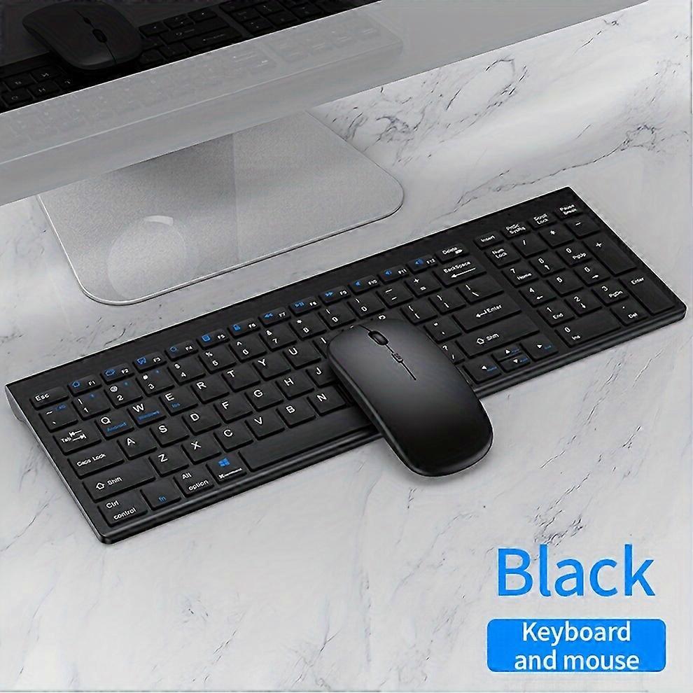 Wireless Keyboard And Mouse Combo Rechargeable Full Size Multi-Device Wireless Keyboard Mouse Combo