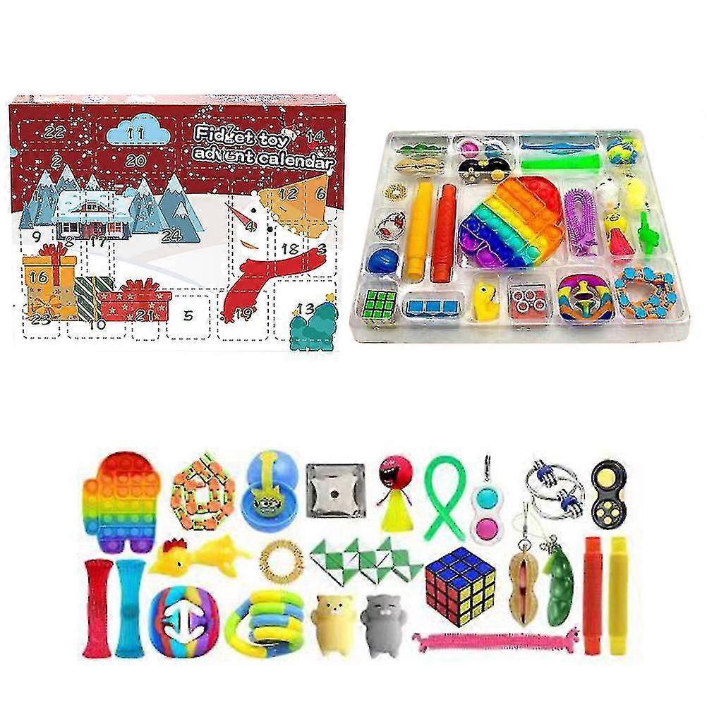 Christmas Advent Calendar 24 Days Countdown Blind Box Toys Set - Ideal Gift for Kids and Adults