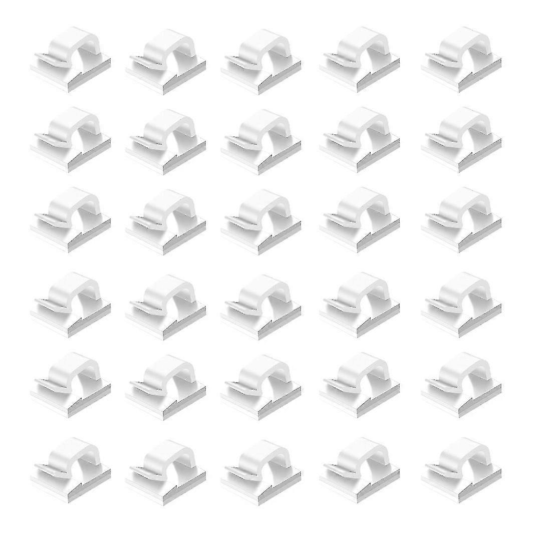 60pc Adhesive Cord Holder Durable Strong Cable Wire Management For Car Office And Home White