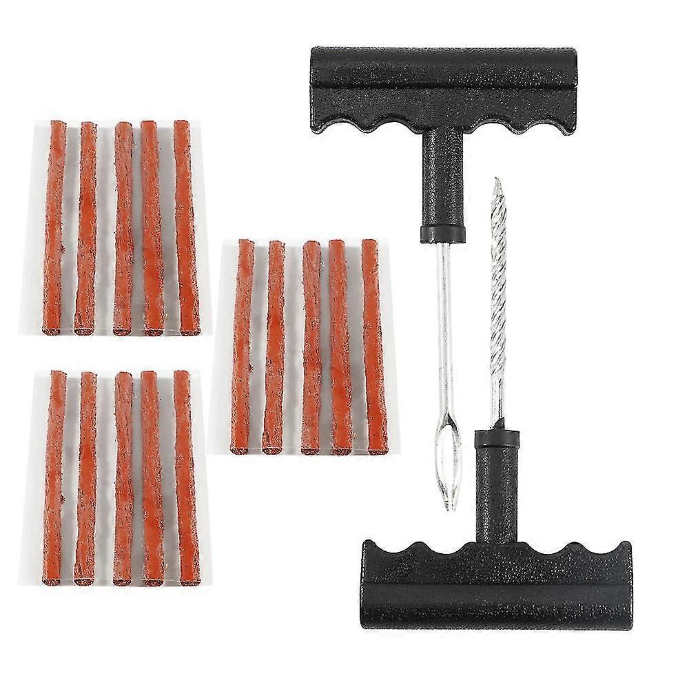 ערכת כלים לתיקון צמיגים לרכב עם רצועות גומי סט תקע צמיג נקב ללא צינורות