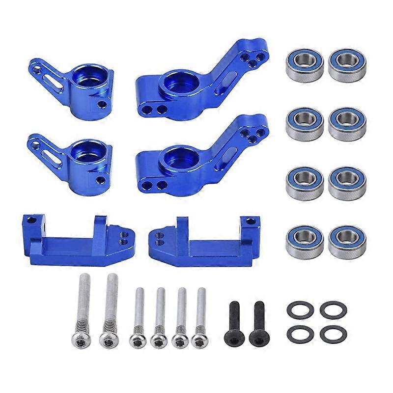 Blue Aluminum Front Caster Steering Blocks & Rear Stub Axle Carriers For Traxxas 2WD 1/10 Slash
