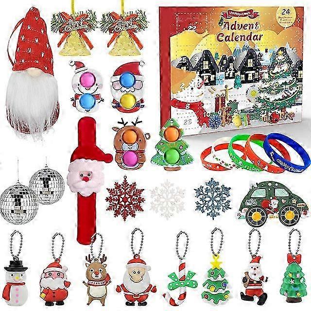 تقويم مجيء 2023, علامة قلادة عيد الميلاد, العد التنازلي, دمى محشوة, تخفيف الضغط, صندوق أعمى, ألعاب, هدايا