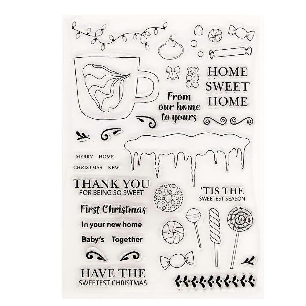 Blessing Words Patterns Clear Silicone Stamp Blessing Word Pattern Clear Stamp