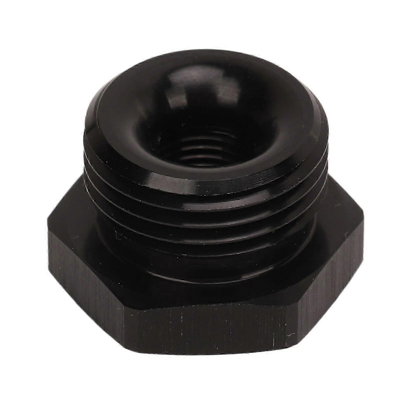 Hex Nut with O Ring for 8AN 18in NPT Internal Thread Black Aluminum Vehicle Accessory