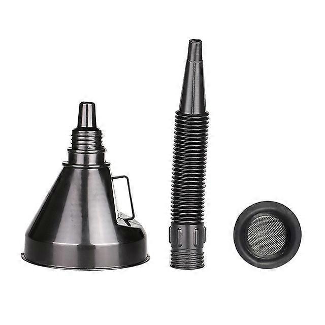 Large Refueling Funnel with Filter Mesh Car Motorcycle Gasoline Engine Oil Fuel Filter Plastic Rubber Funnel Refueling Tool