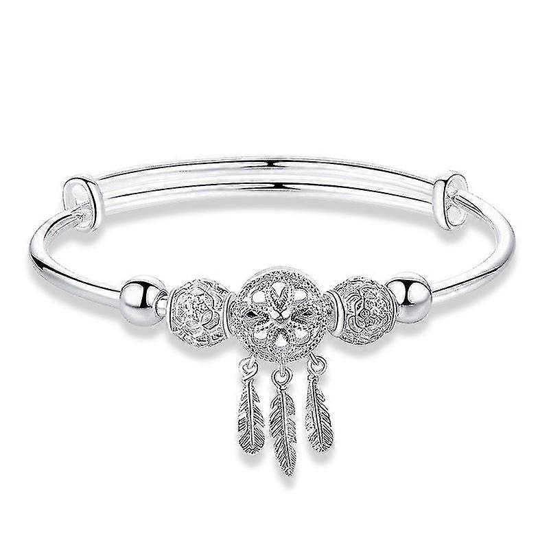 Adjustable Silver Catcher Bracelet Tassel Gelang