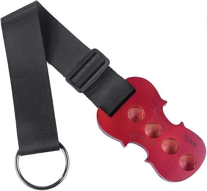 Anti-Slip Stopper/Cello End-Pin Stopper, Wood Floor Protector for Cello, Solid Maple Cello Anchor Holder Non-Slip, 4 Holes, Nylon Strap
