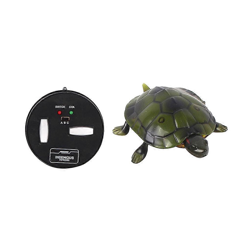 1pc Electric RC Turtle Toy Simulation Walking Swerve Turtle Toy No Battery (Green)