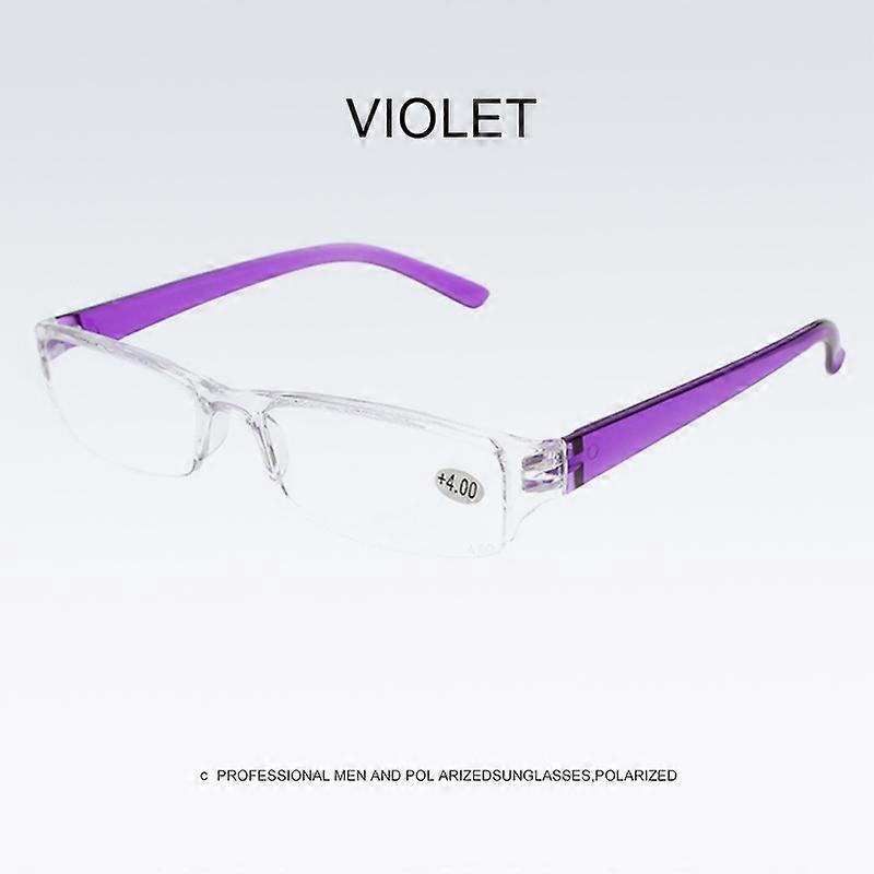 +1.0 To +4.0 Retro Square Anti-blue Reading Glasses Portable Ultra-light