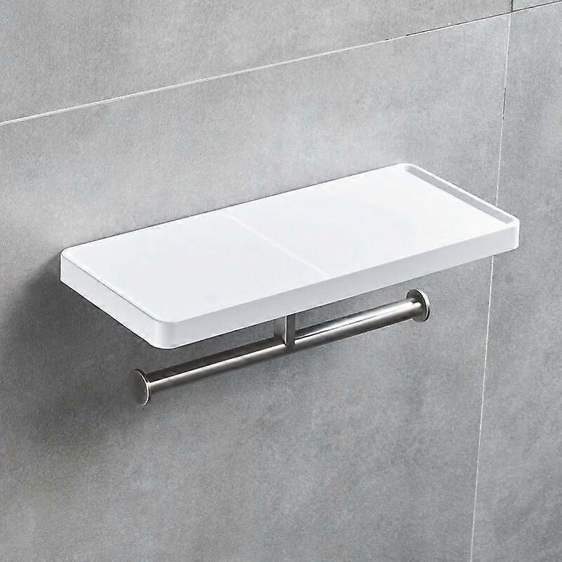 Toilet paper holder, wall mounted, white
