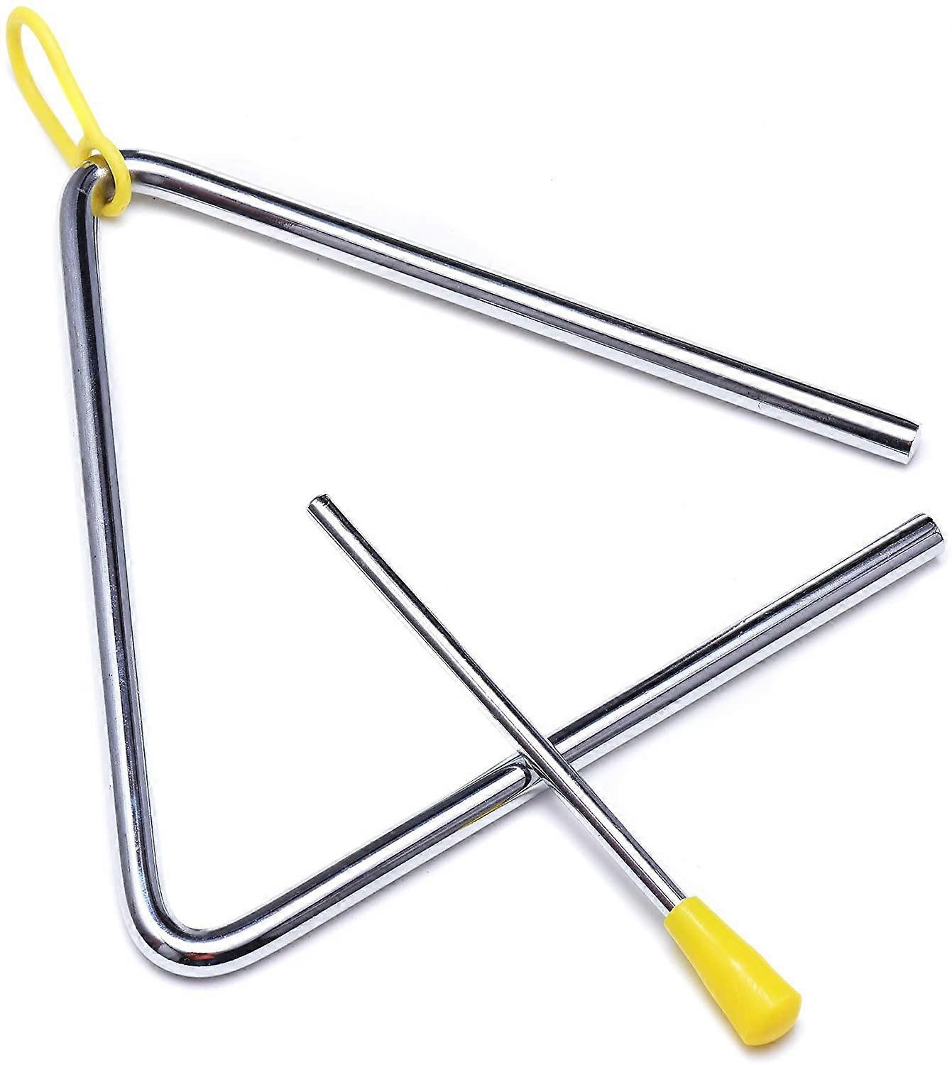 Instrumento de percussão triangular musical de aço de 4 polegadas com atacante