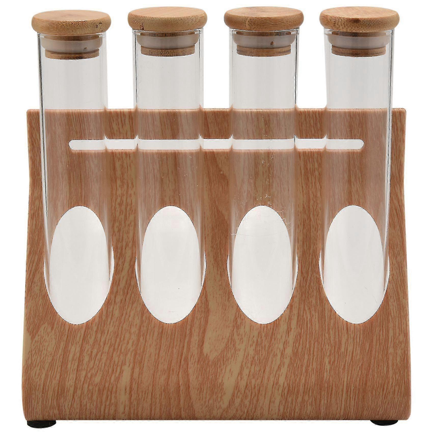 木製コーヒー豆紅茶ディスプレイスタンドブラケットガラス装飾装飾品