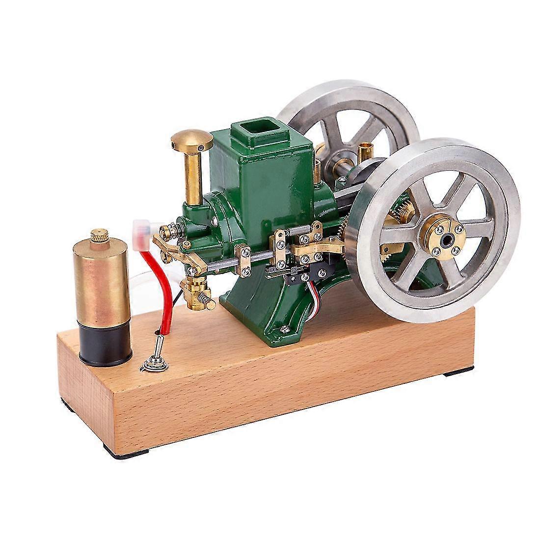 Enjomor Hit And Miss Engine Mini 4-stroke Horizontal Gas Internal Combustion Engine Model (green)