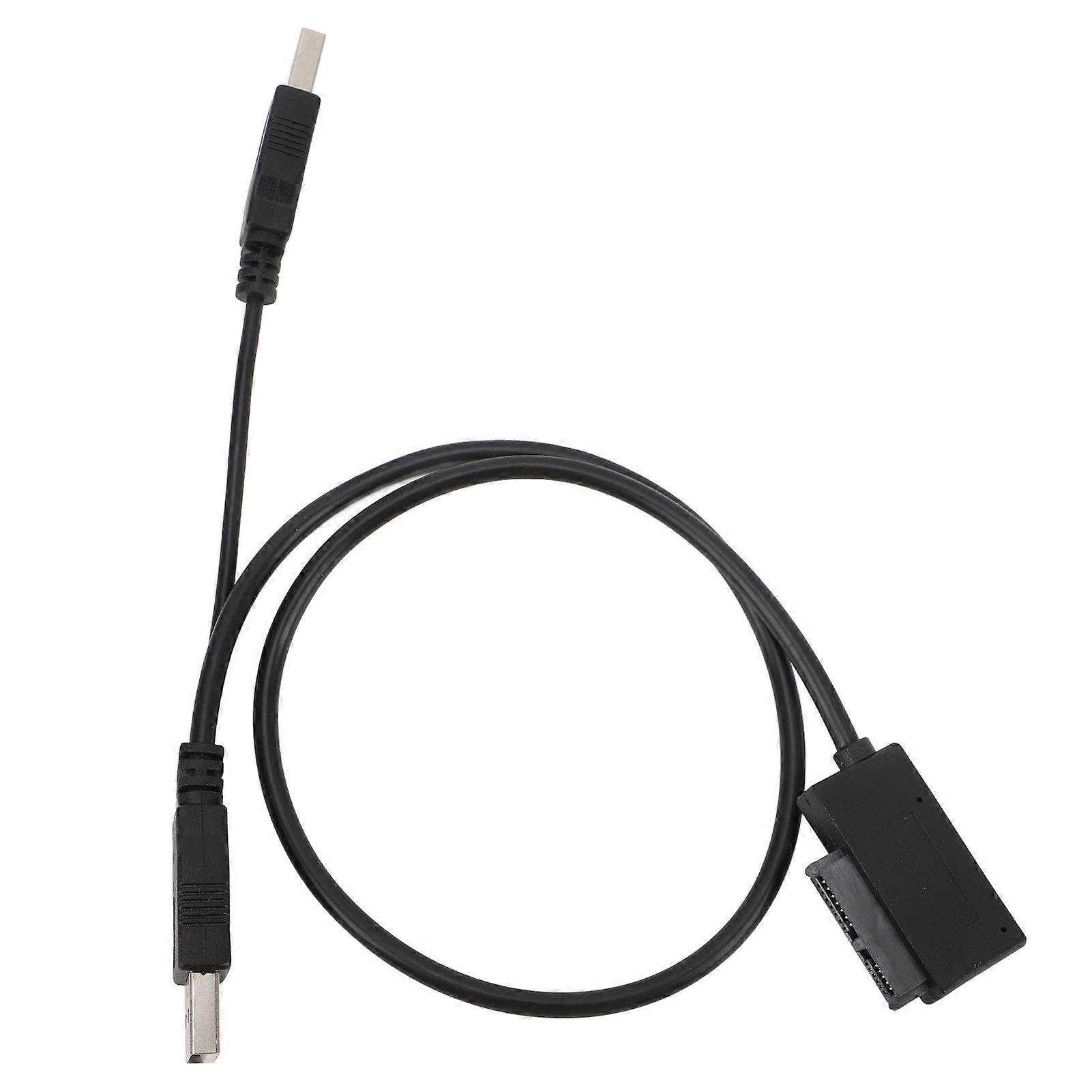 Slimline 7+6 13 Pin USB to SATA Adapter Cable 480Mbps Hot Swap Support USB 2.0 to SATA Cable for Laptop CD/DVD/ROM Drive