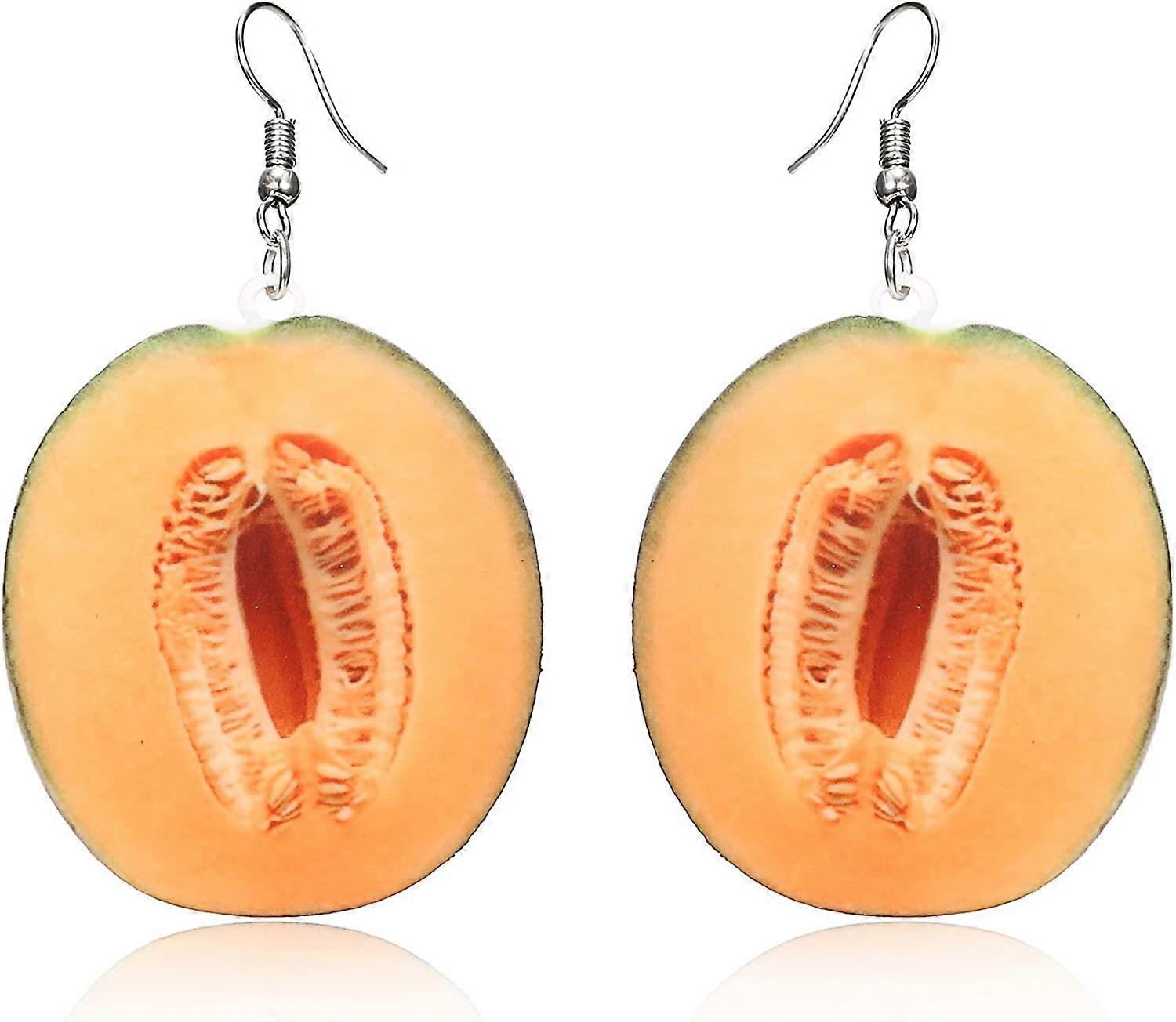 Trendy Statement Creative Funny Lifelike Fruits Acrylic Earrings for Women/Girl's
