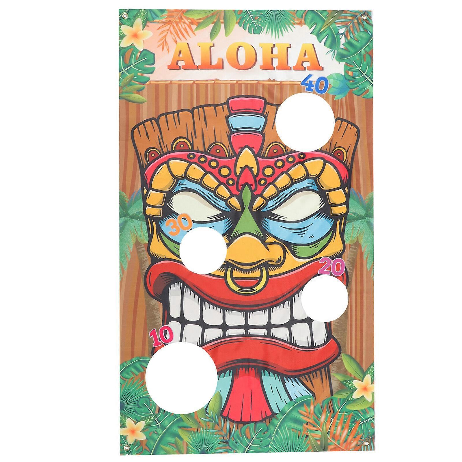 1 Set Sandbag Toss Game Banner Hawaiian Party Bean Bag Toy Interactive Toy Bean Bag Throwing Toy