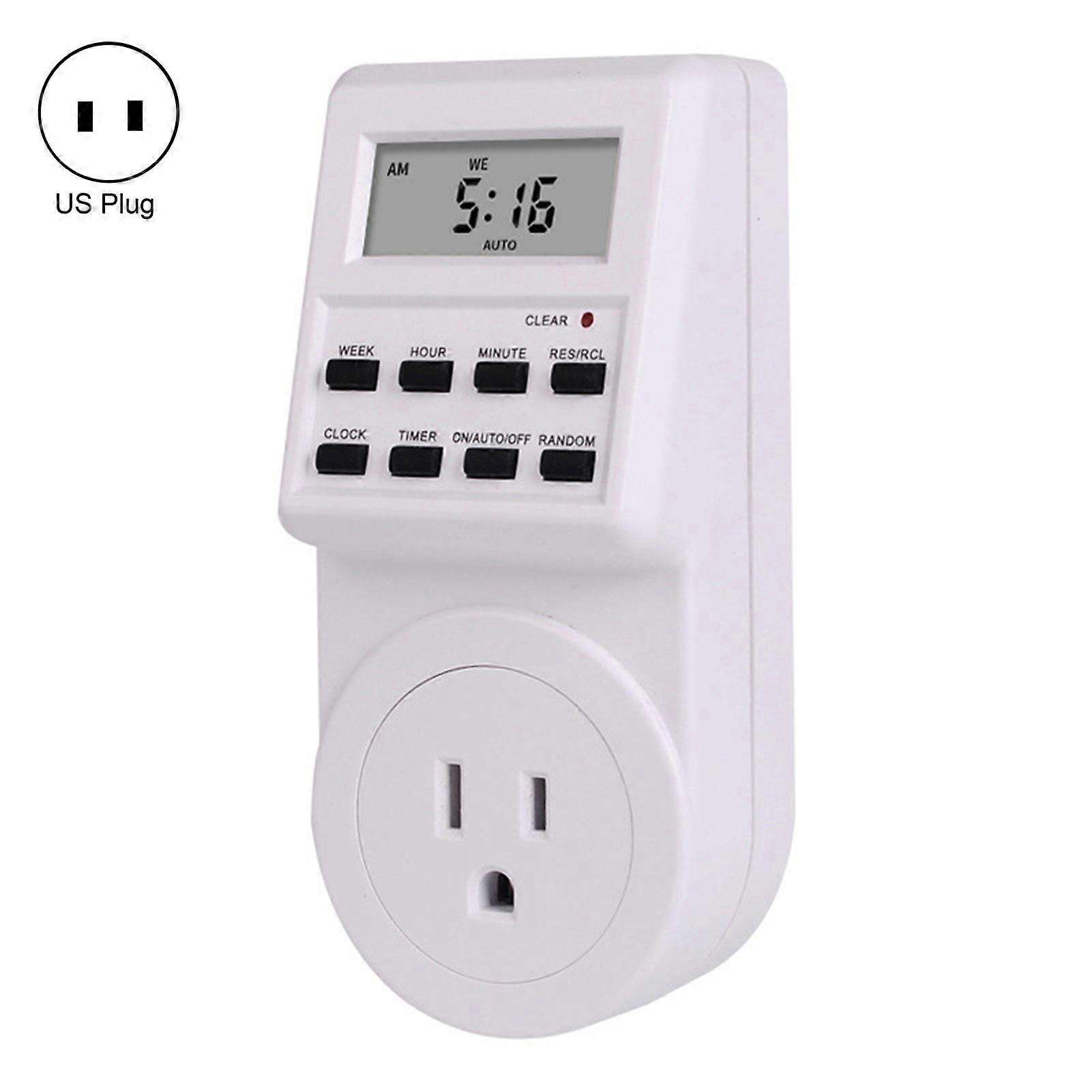 Interruptor de temporizador programável de ciclo semanal TM516, tomada de parede com display digital e tomada para casa