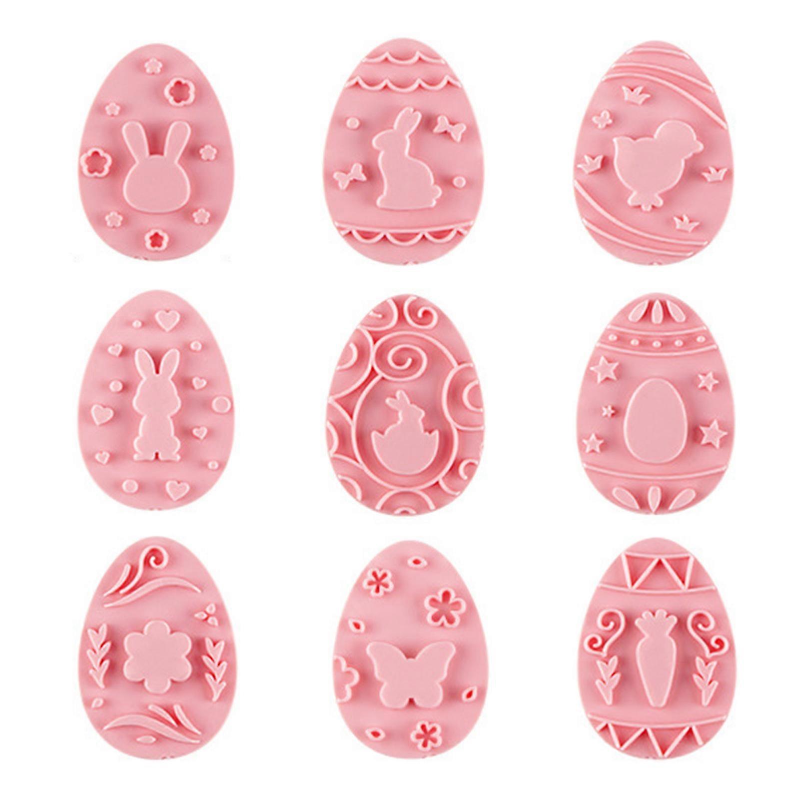 1 Set Easter Cookie Cutters Egg Shape DIY PP Sweet Pastry Biscuit Molds Kitchen Tools