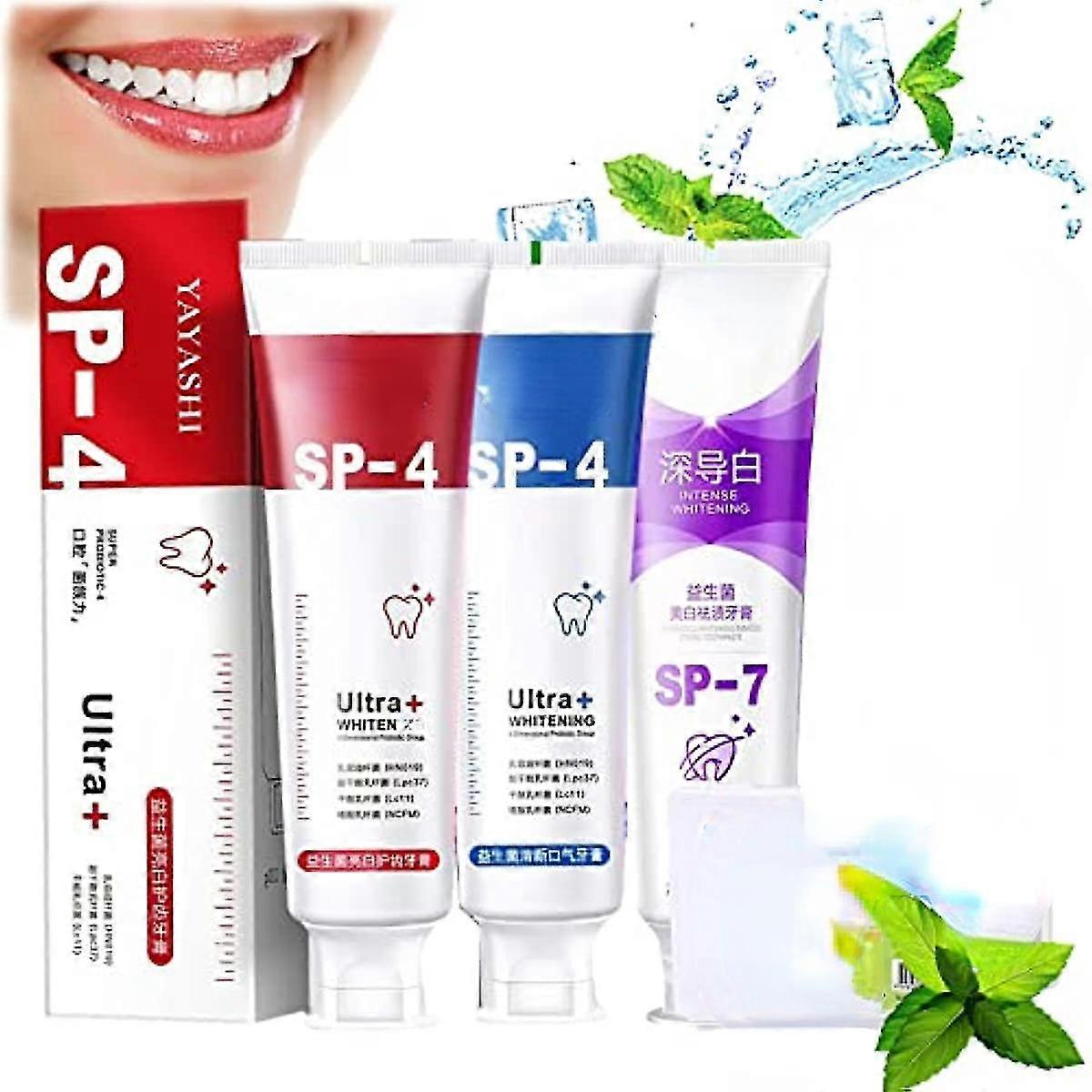 Sp-4 Toothpaste,sp-4 Probiotic Toothpaste,brightening & Stain Removing Toothpaste,sp-4 Brightening Toothpaste Fresh Breath Toothpaste
