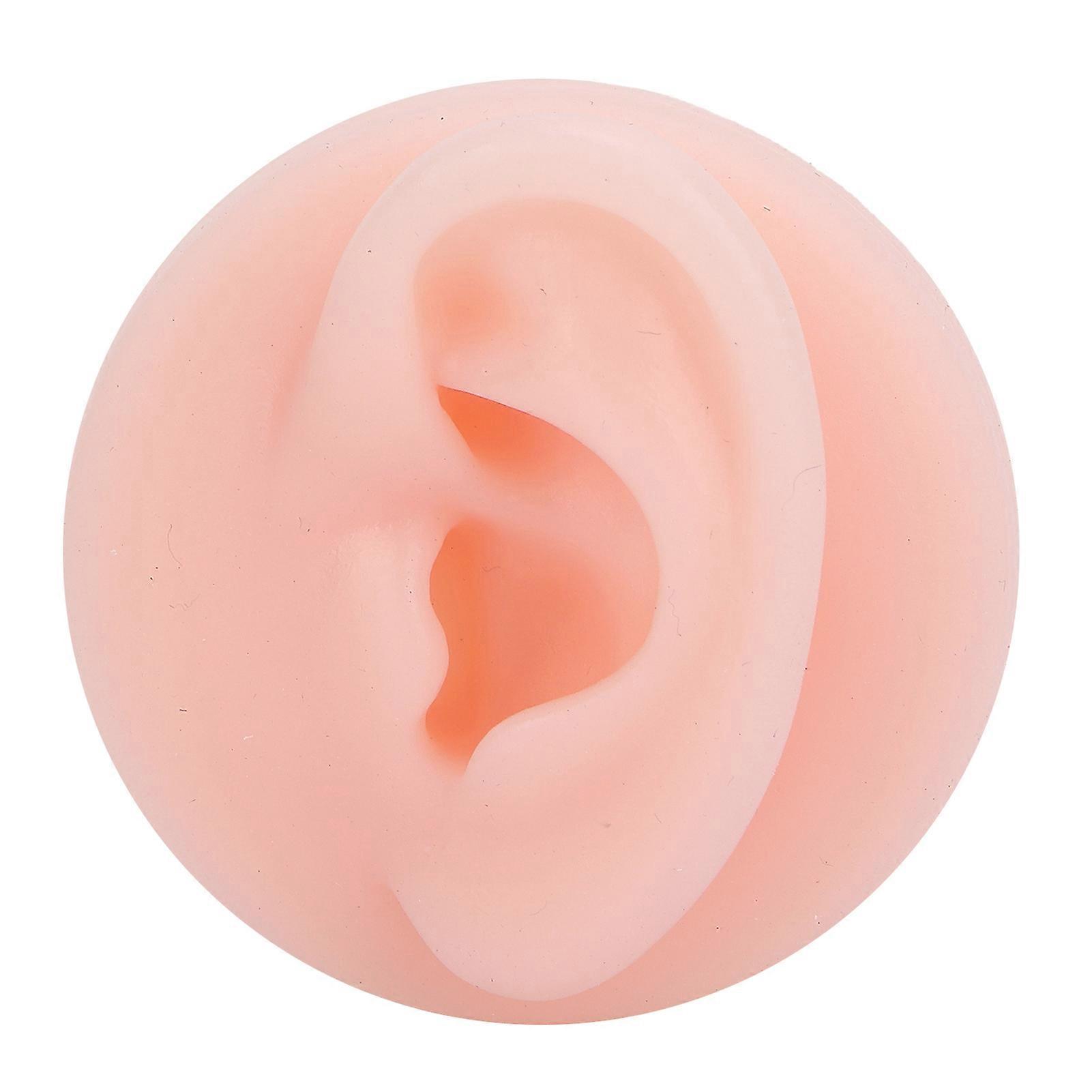 Professional Soft Silicone Ear Model Fake Ear Display Sample Ear Acupuncture Practice ModelLeft Ear