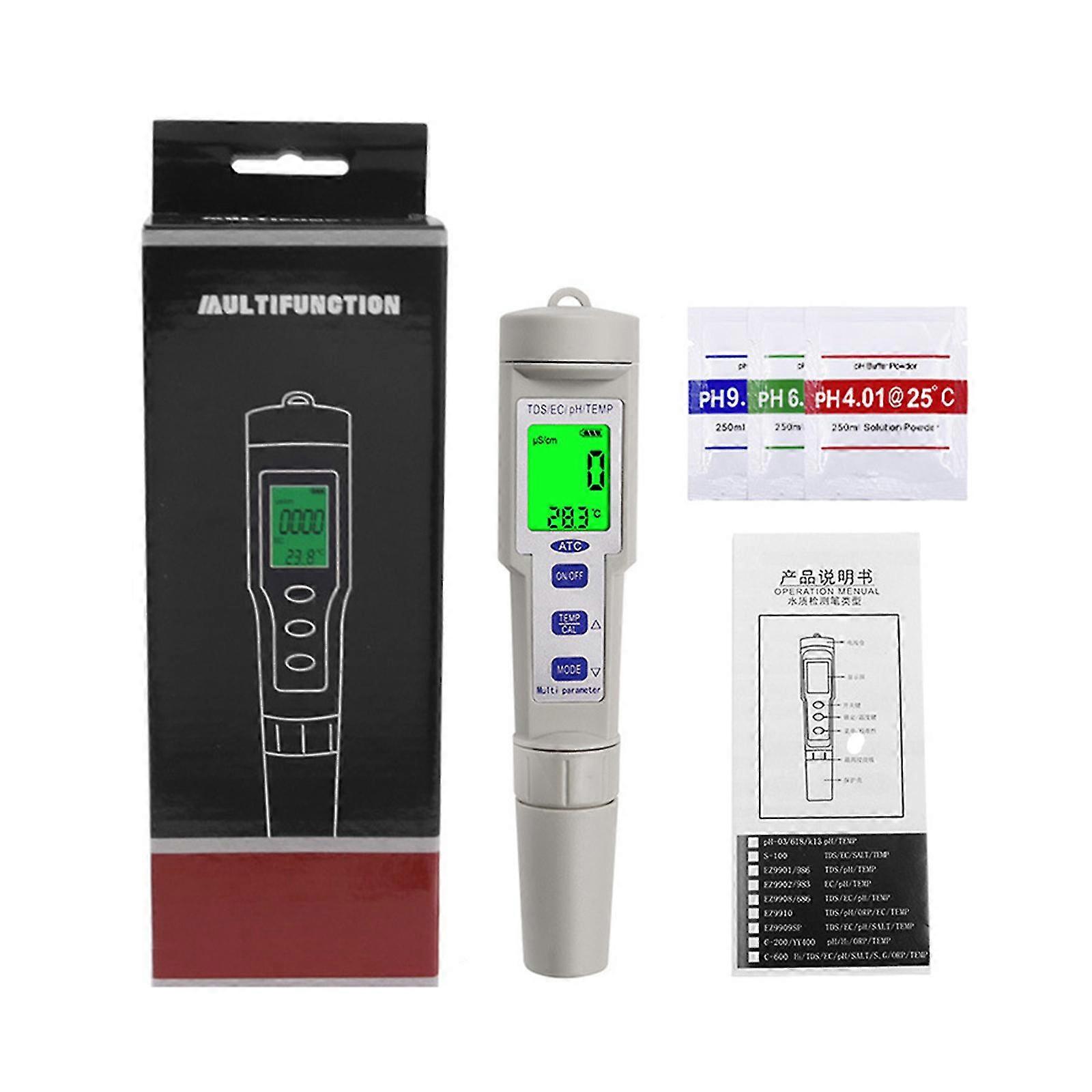 High Accuracy Pen Type Ph Meter Ph/tds/ec/temp 4 In 1 Water Quality Test Meter