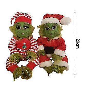 The Grinch Plush Doll Christmas Reborn Baby Grinch Latex Stuffed