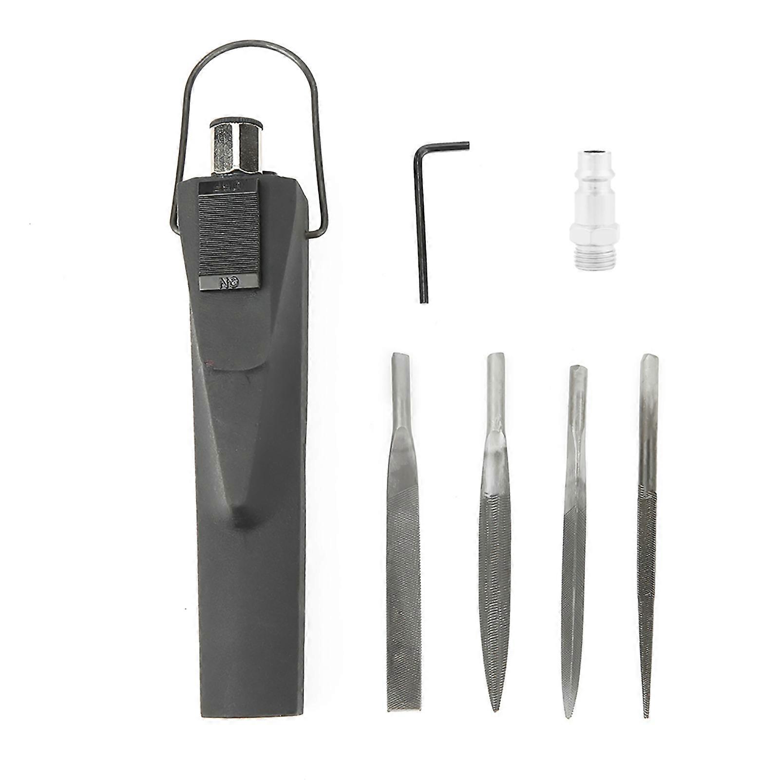 Pneumatic Air Powered File Includes 1 Flat Cut 1 Half Round 1 Round & 1 Triangular File