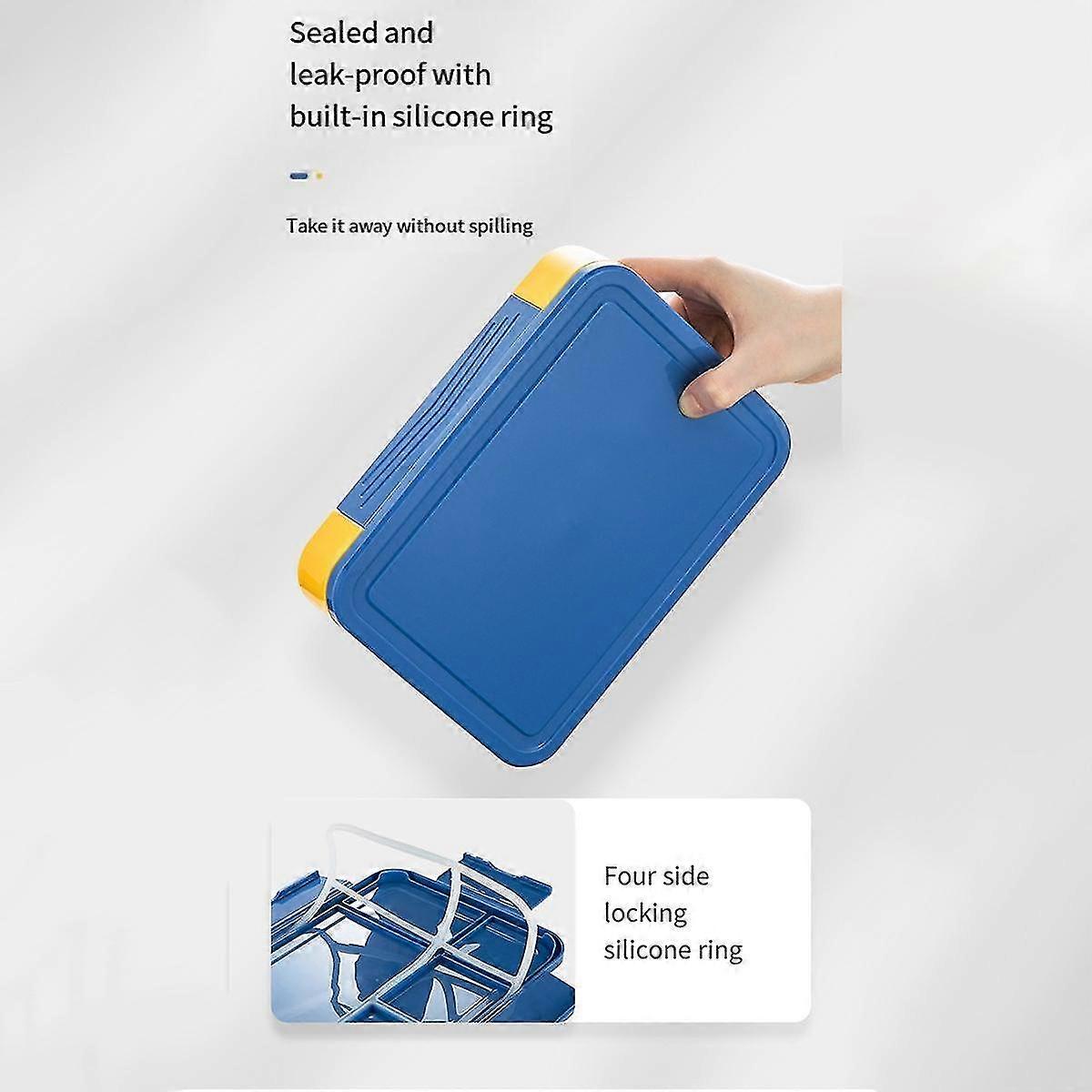 Bento Lunch Box Kids, Bento Box Lunch Box Adults with 5 Compartments and 1 Salad Dressing Container